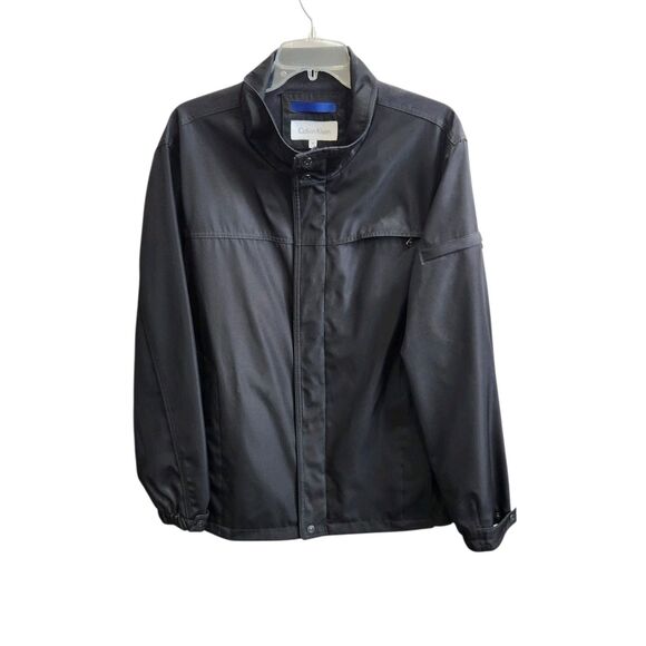 CK Mens Black Rain/Athletic Jacket-Full Zip & Snap-7 Pockets-Athleisure-M - Picture 12 of 12
